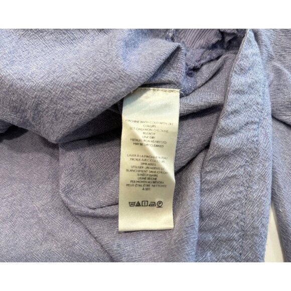 We The Free Women's Relaxed Button Up Collared Shirt Small Periwinkle Boho - Picture 6 of 9